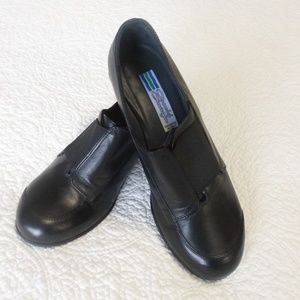 Arnold Churgin Black Leather Slip-on Shoe